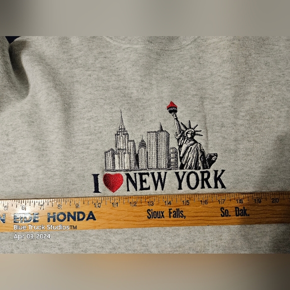 I Love New York Sweatshirt NWOT Extra Large XL  Vintage Vntg - Picture 7 of 9